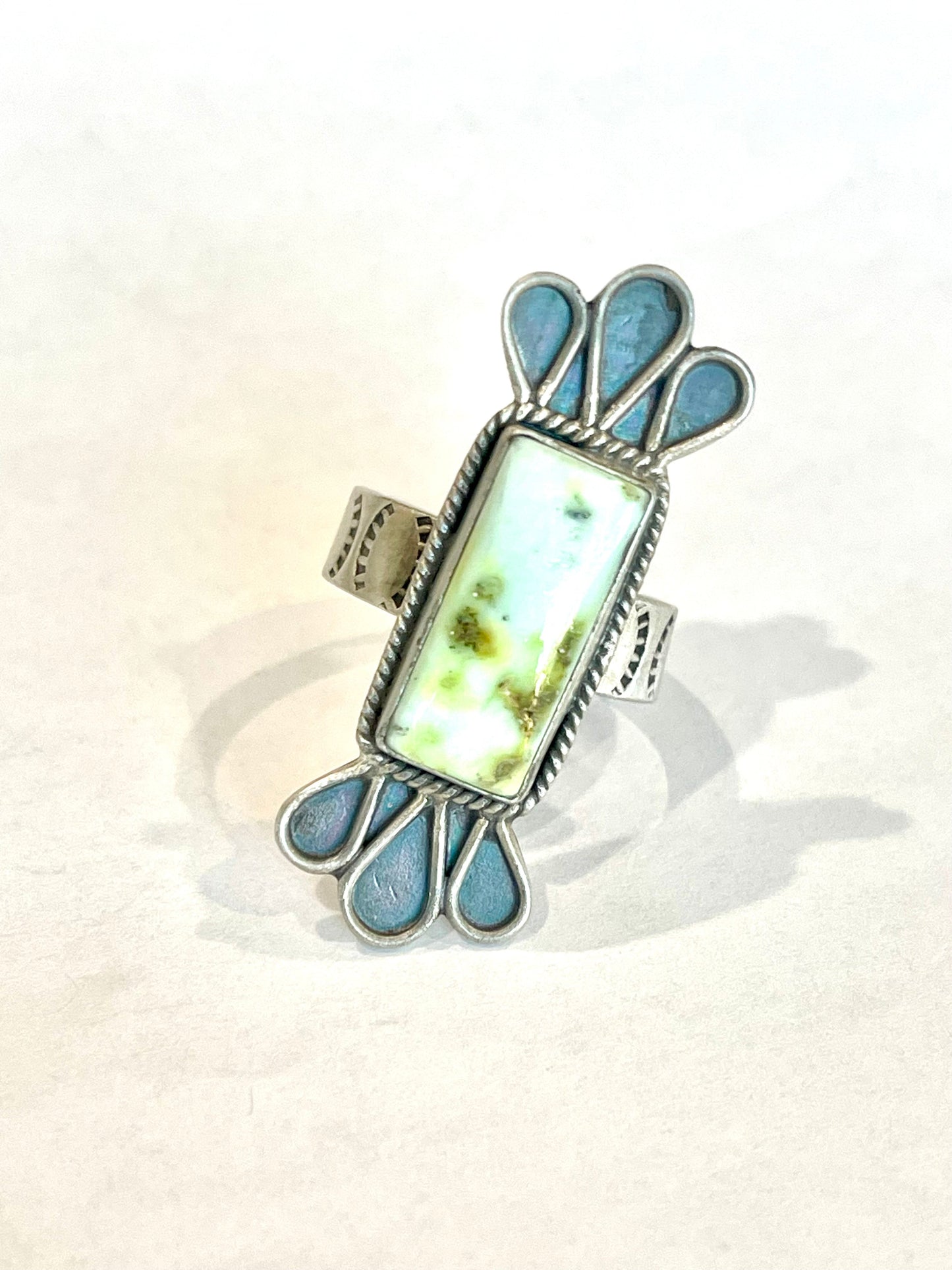 Beautiful Handmade Palomino Turquoise And Sterling Silver Adjustable Ring