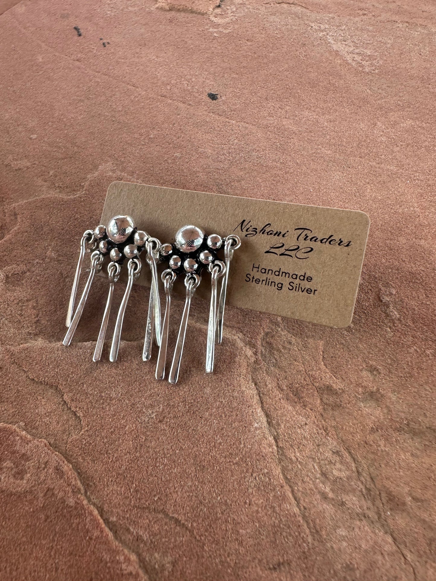 Handmade Sterling Silver Ball Dangle Earrings