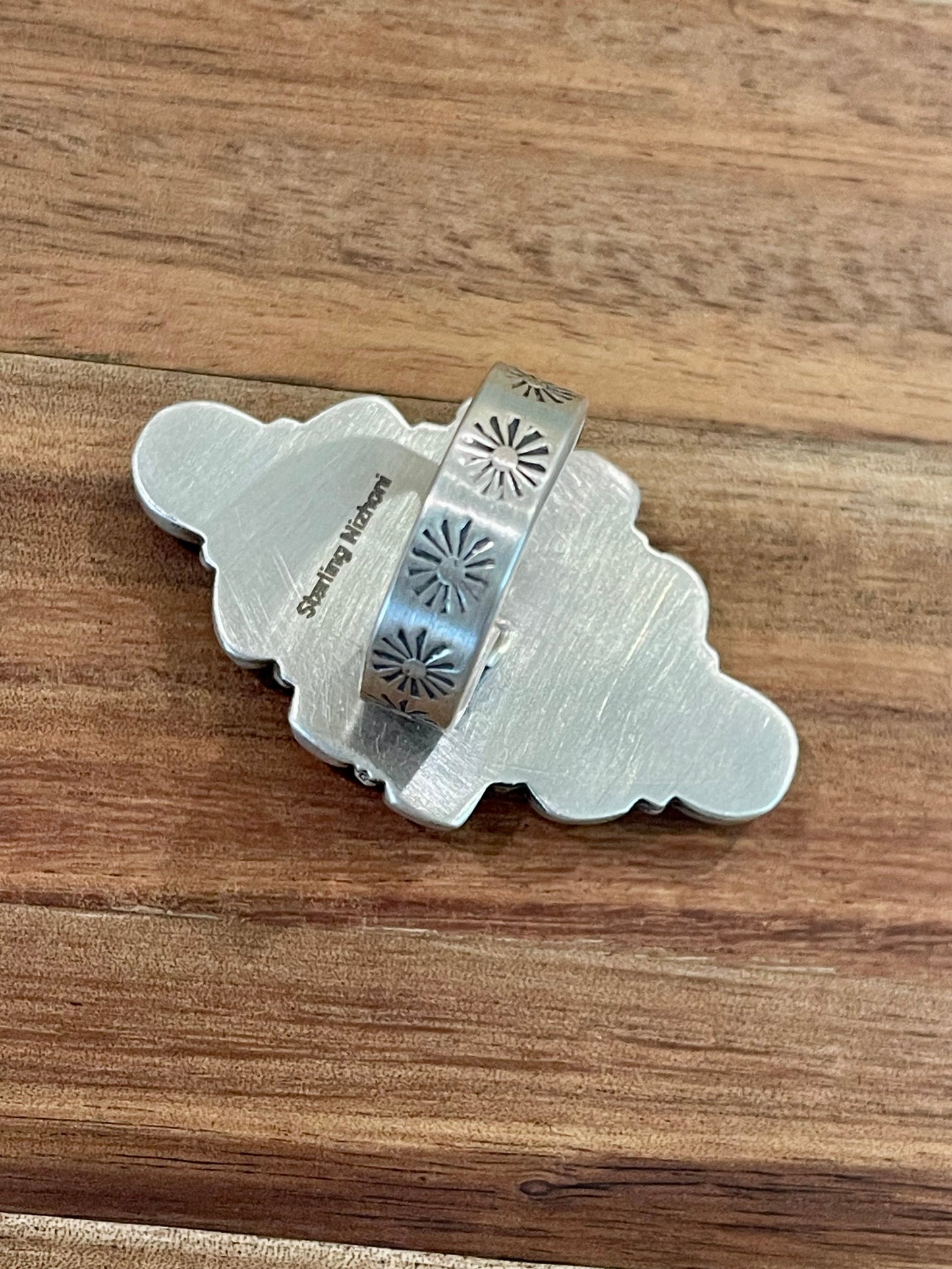 Beautiful Handmade Multi Stone And Sterling Silver Adjustable Ring