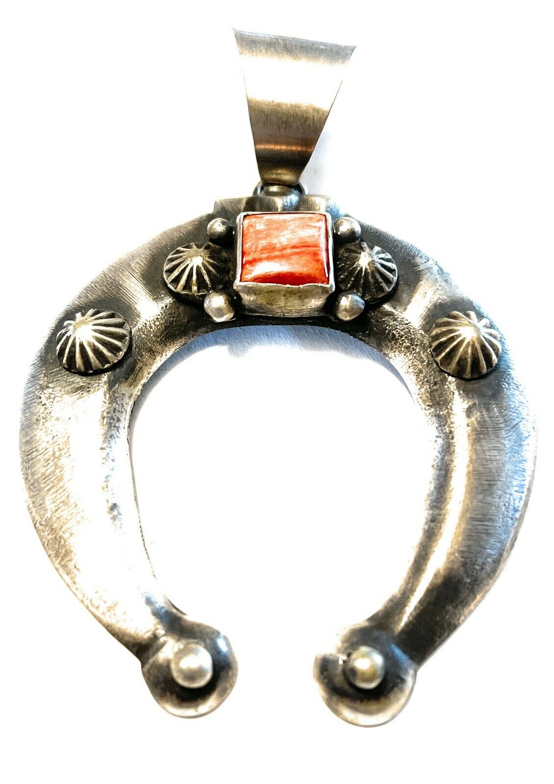 Navajo Sterling Silver Spiny Naja Pendant Signed By Chimney Butte