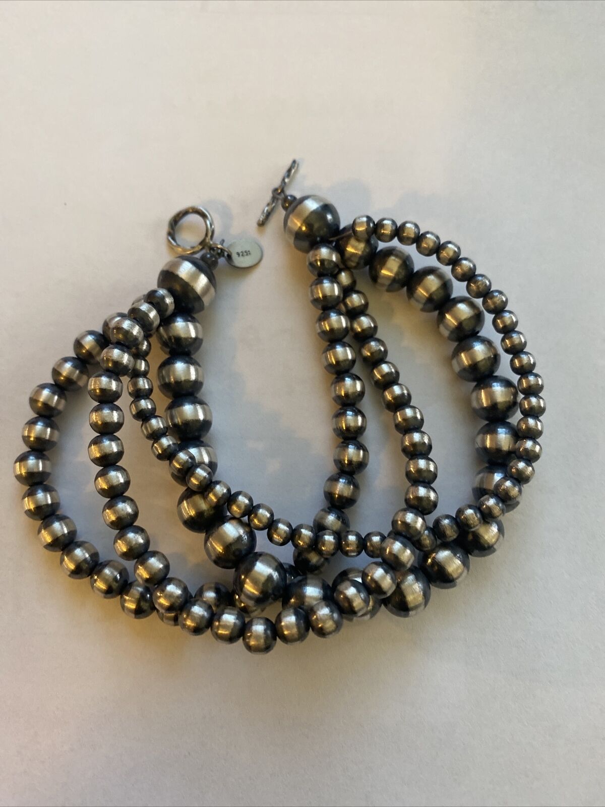Sterling Silver 4 Strand Beaded Bracelet
