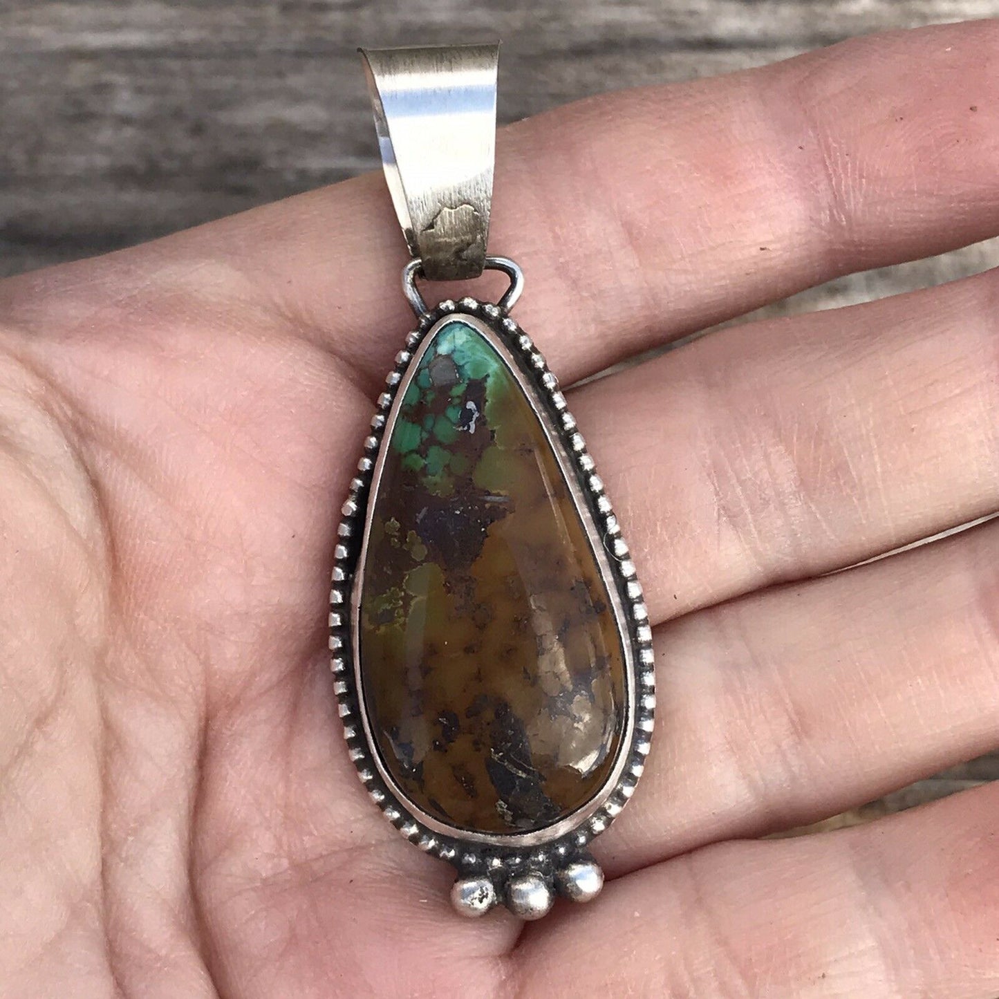 Navajo Turquoise Sterling Silver Pendant