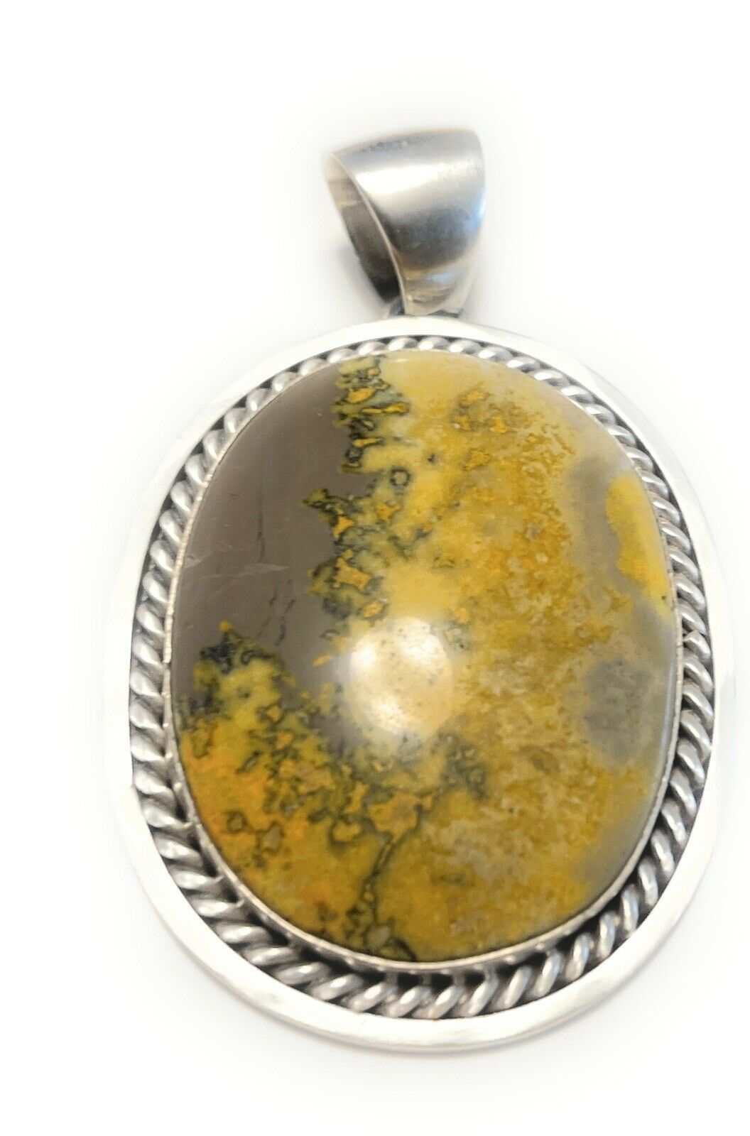Navajo Bumblebee & Sterling Silver Pendant Signed