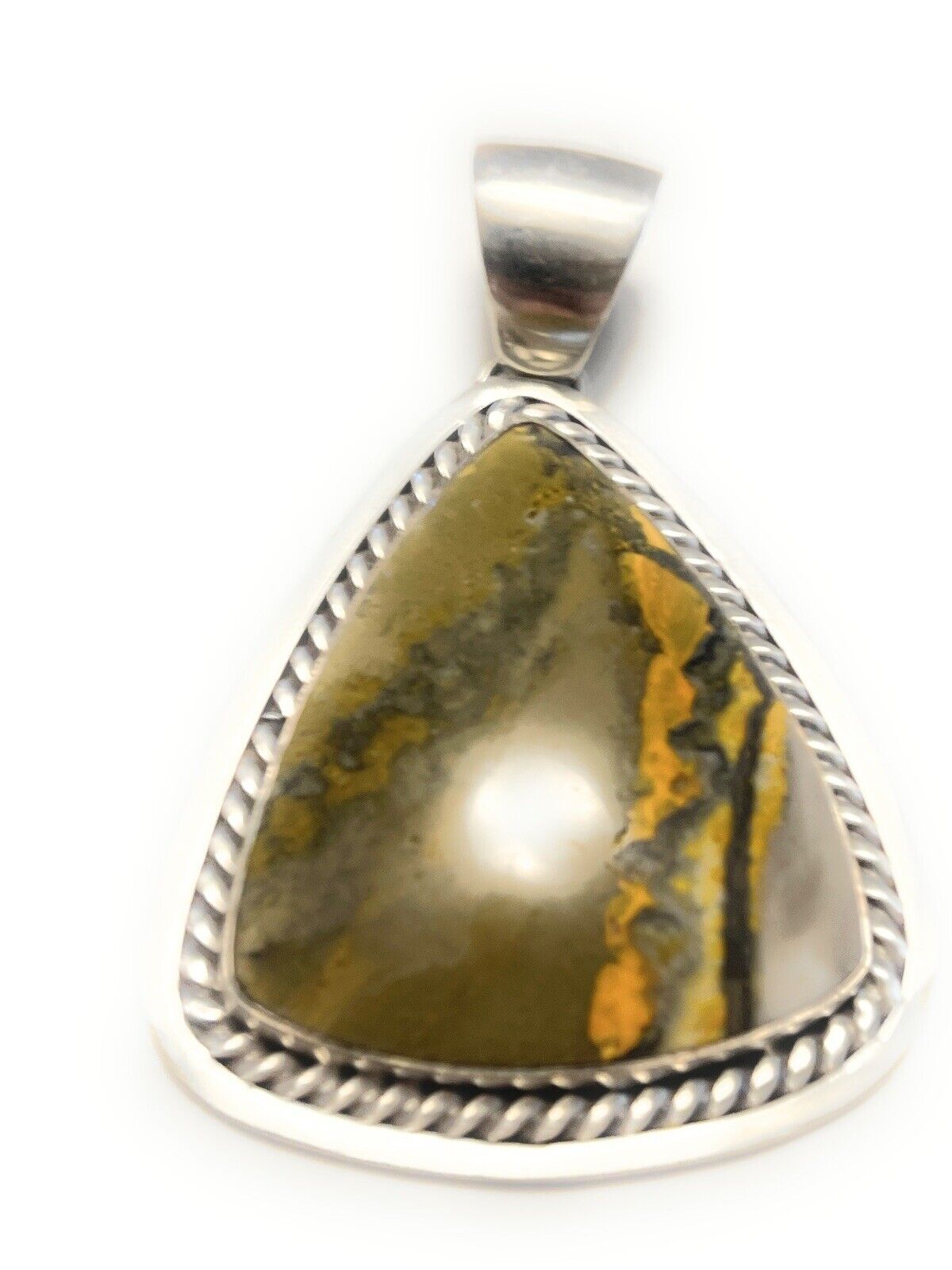 Navajo Bumblebee & Sterling Silver Pendant Signed