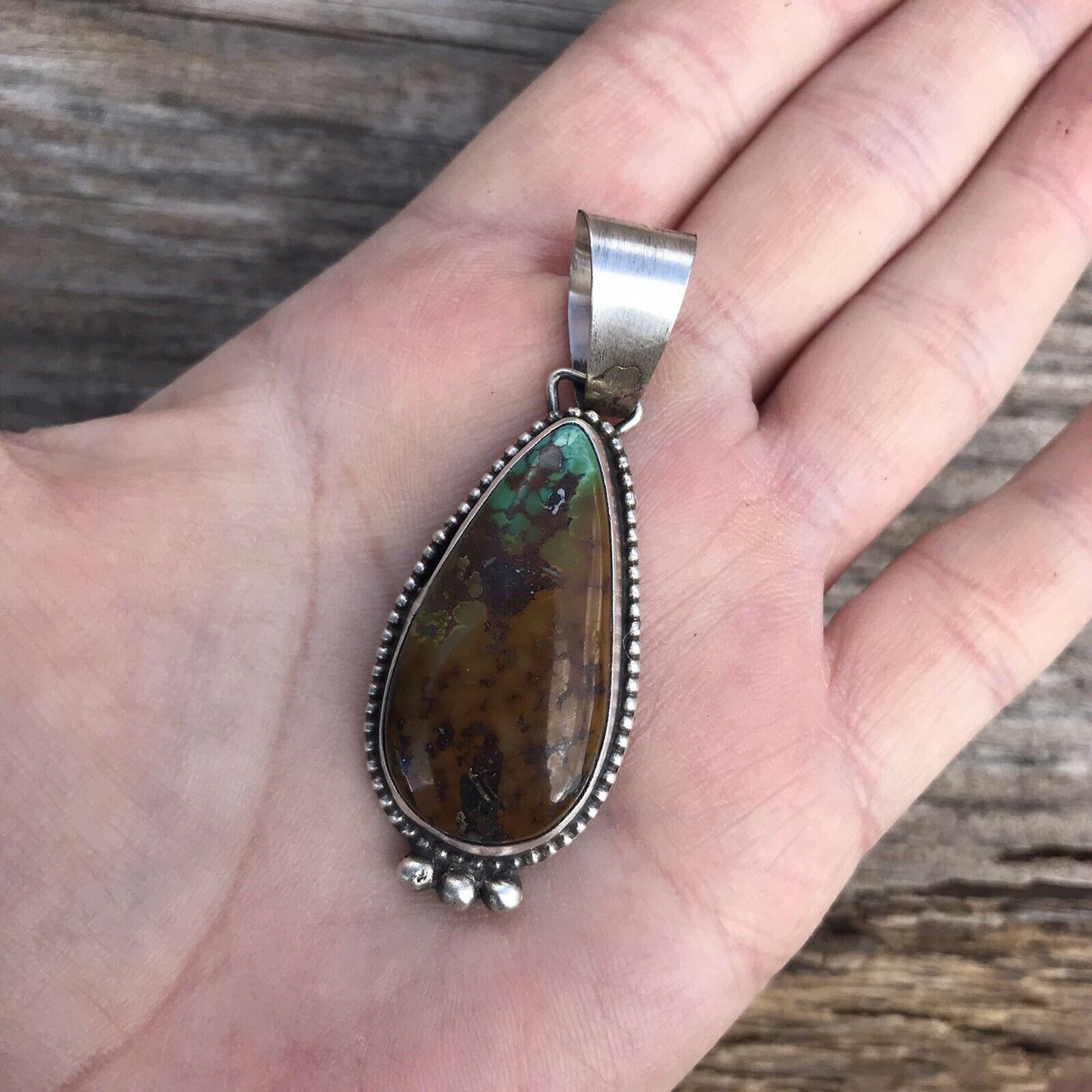 Navajo Turquoise Sterling Silver Pendant