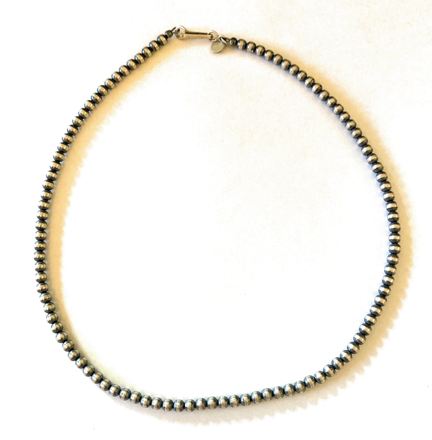 Sterling Silver Navajo Style Pearls Necklaces 4mm