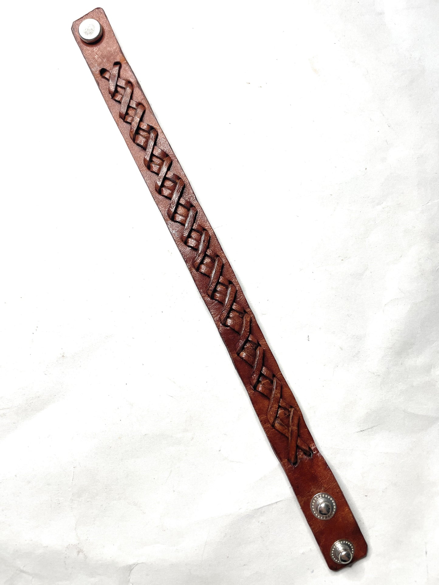 Handmade Brown Leather Bracelet