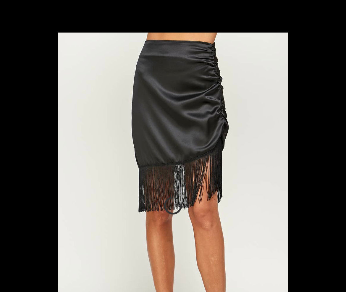 Black Fringe Skirt