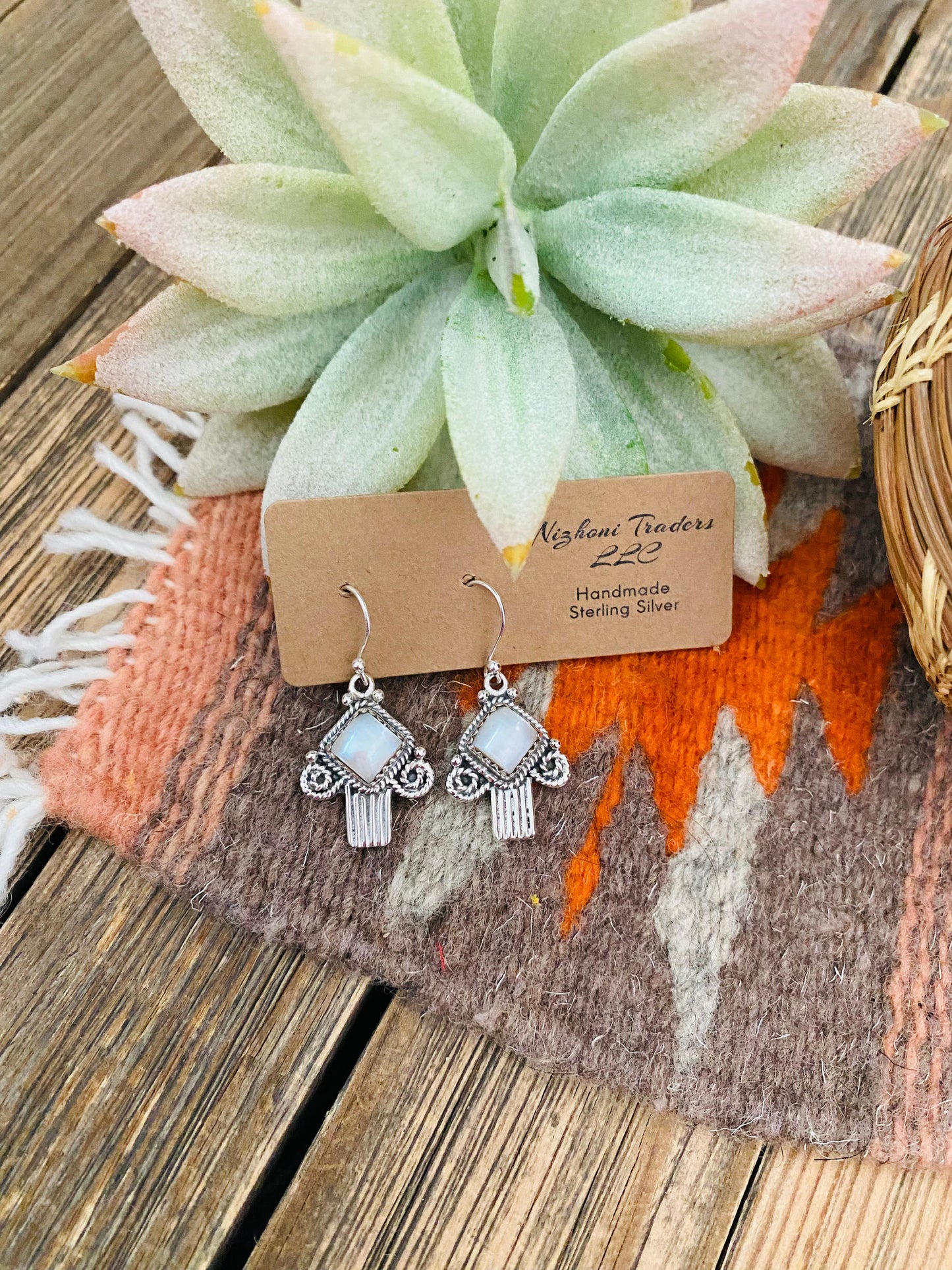 Handmade Pearl & Sterling Silver Dangle Earrings