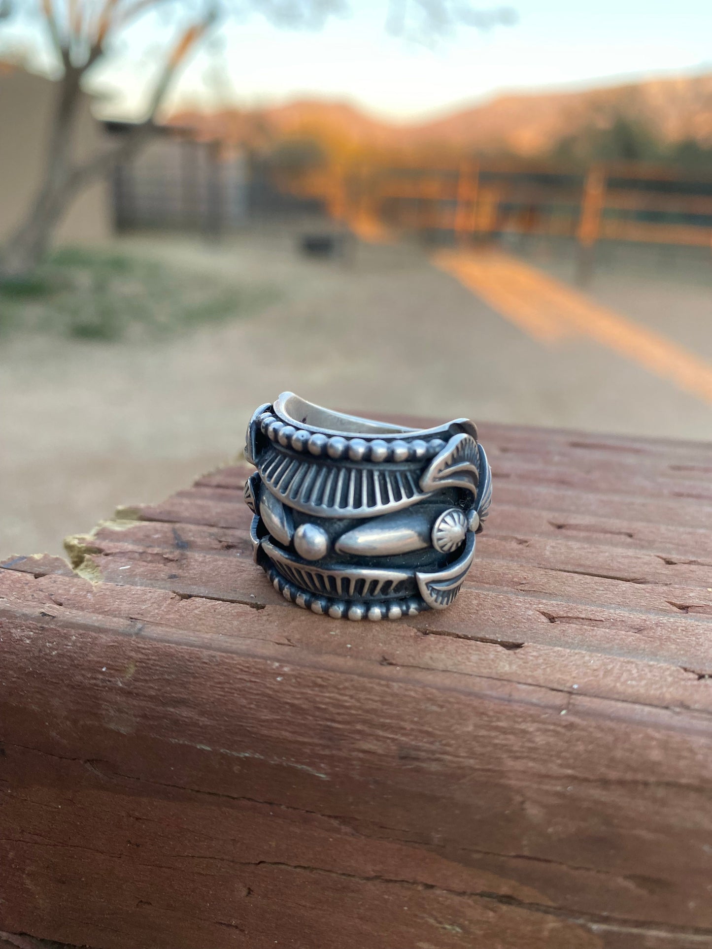 Navajo Sterling Silver Ring Size 9 By Delbert Gordon