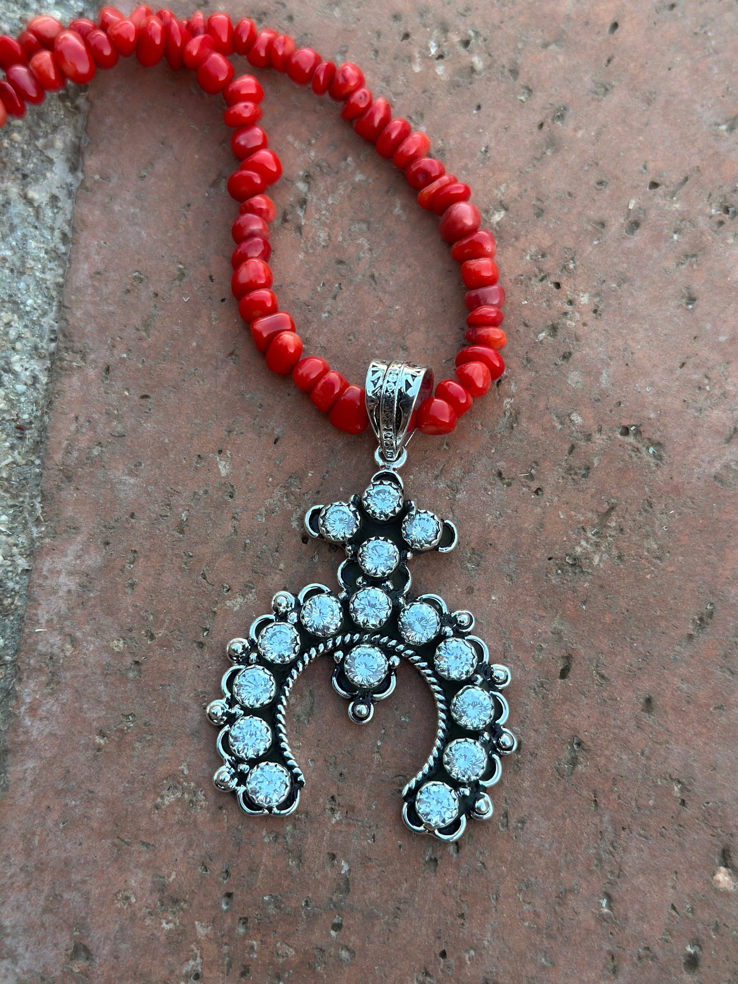 Sparkle Naja Handmade CZ and Sterling Silver Naja Pendant