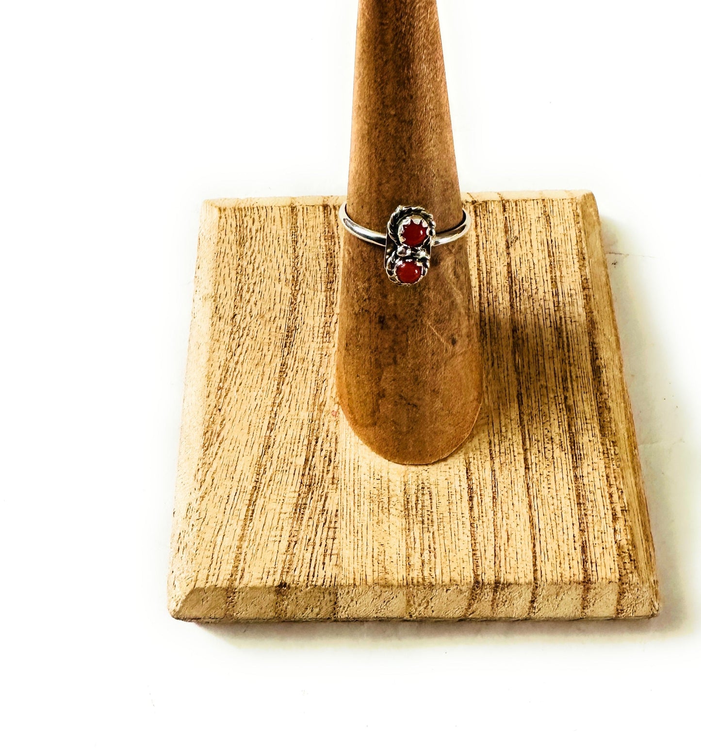 Navajo Sterling Silver & Coral Ring