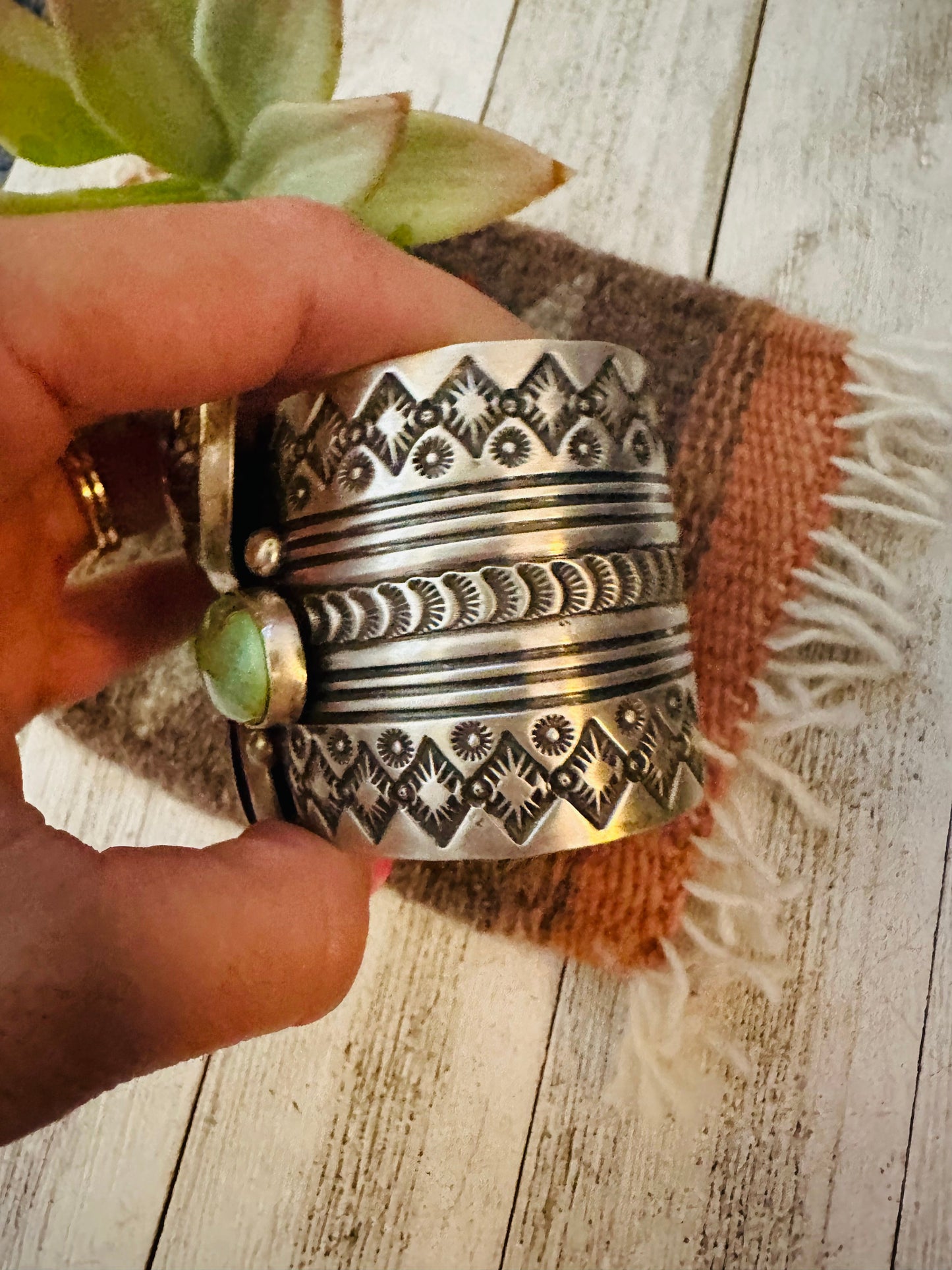 Navajo Multi Stone & Sterling Silver Cuff Bracelet