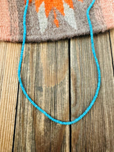 Load image into Gallery viewer, Navajo Turquoise and Sterling Silver Beaded Necklace 18”