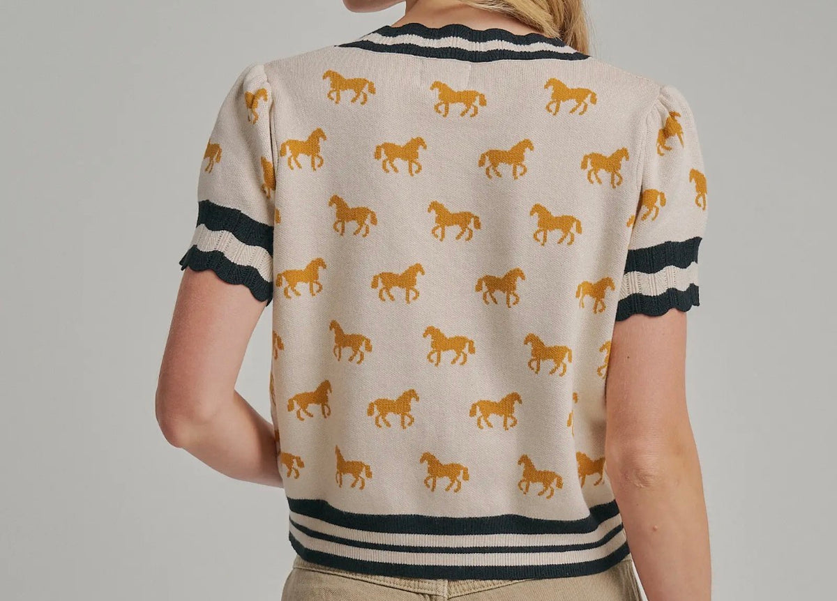 Golden Hour Horse Cardigan