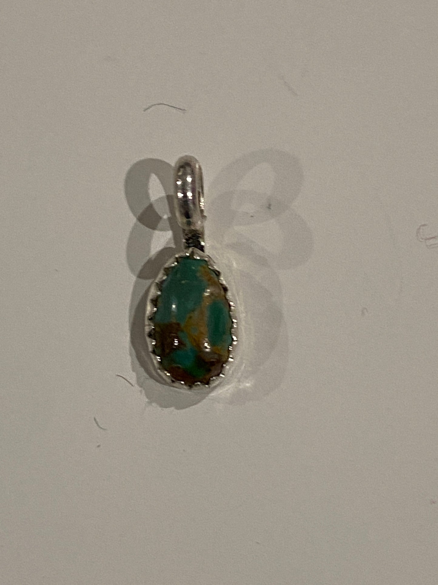 Navajo Sterling Silver & Turquoise Mini Pendant