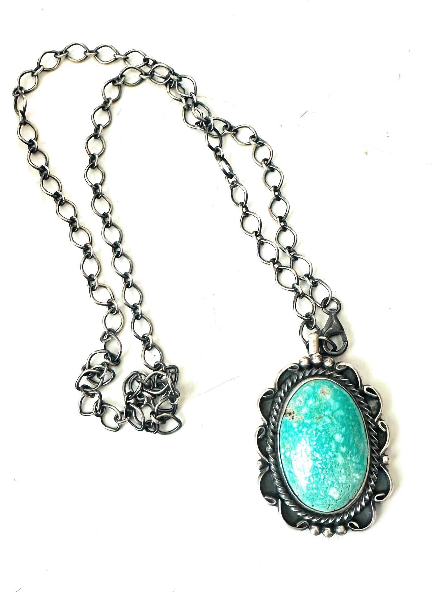 Navajo Sterling Silver & Turquoise Necklace