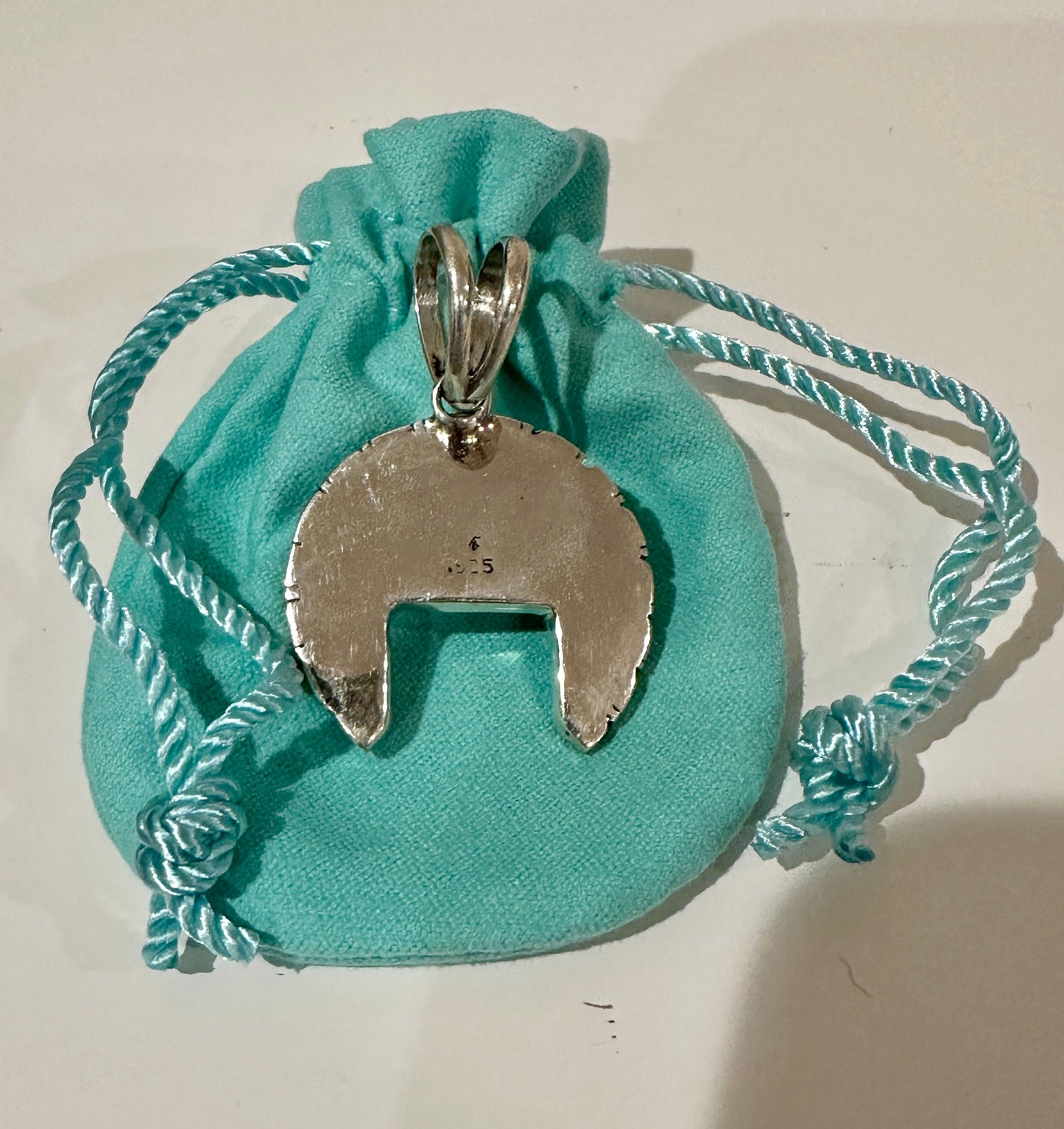Turquoise & Sterling Silver Naja Pendant