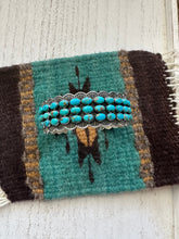 Load image into Gallery viewer, “The 3 Row Turquoise Cuff” Sterling Silver Turquoise Cuff Bracelet