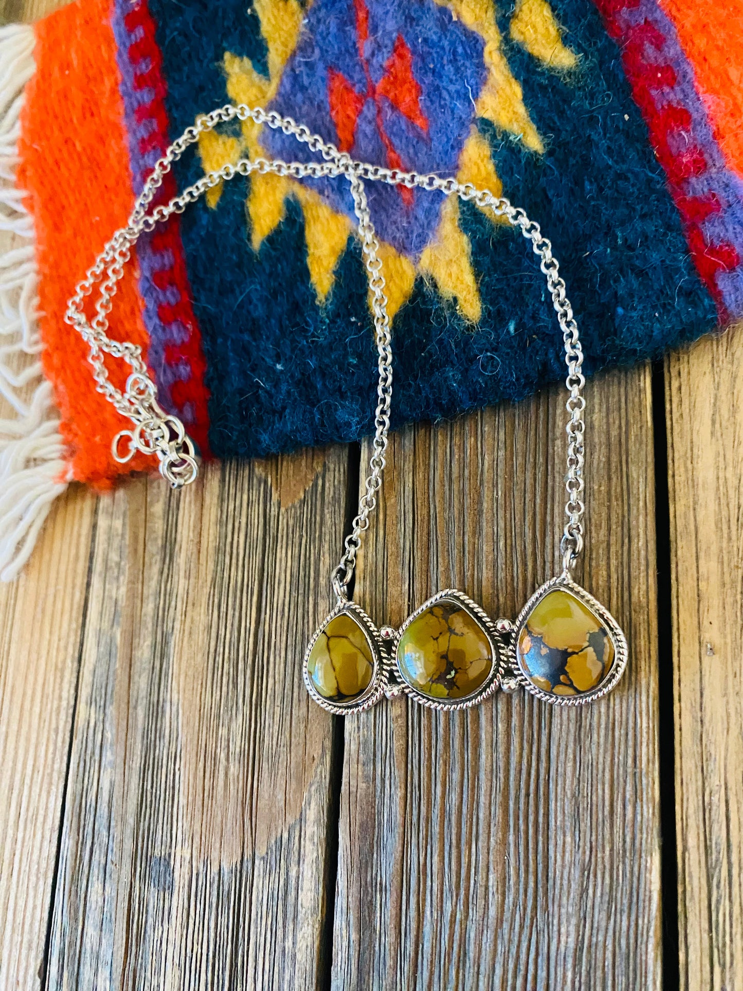 Handmade Sterling Silver & Tibetan Turquoise Necklace