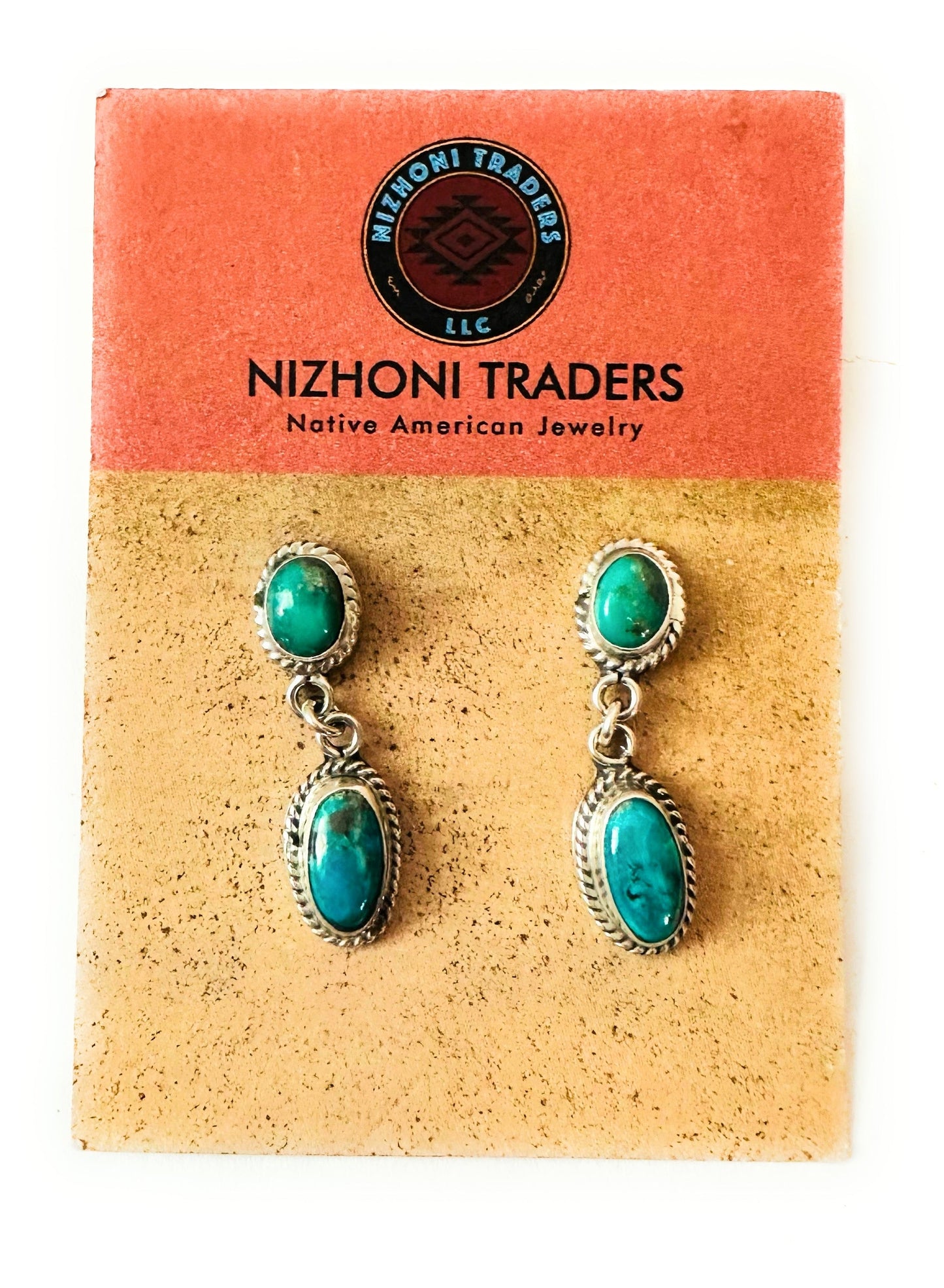 Navajo Sterling Silver & Turquoise Dangle Earrings