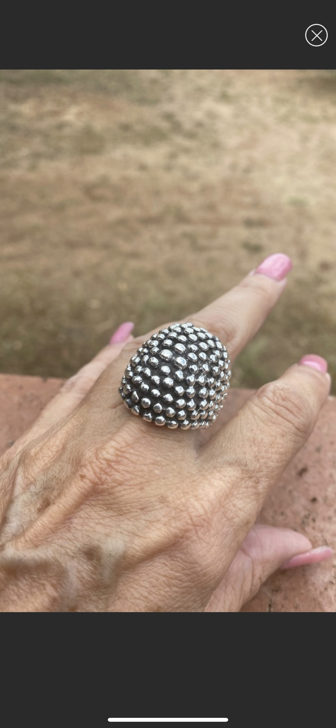 Navajo Sterling Silver Ball Dome Ring