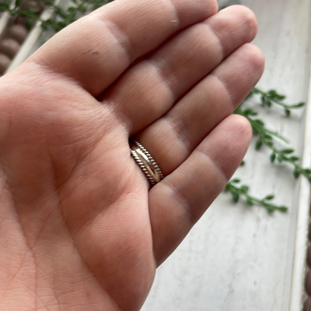 Navajo Sterling Silver Single Stone Coral Ring