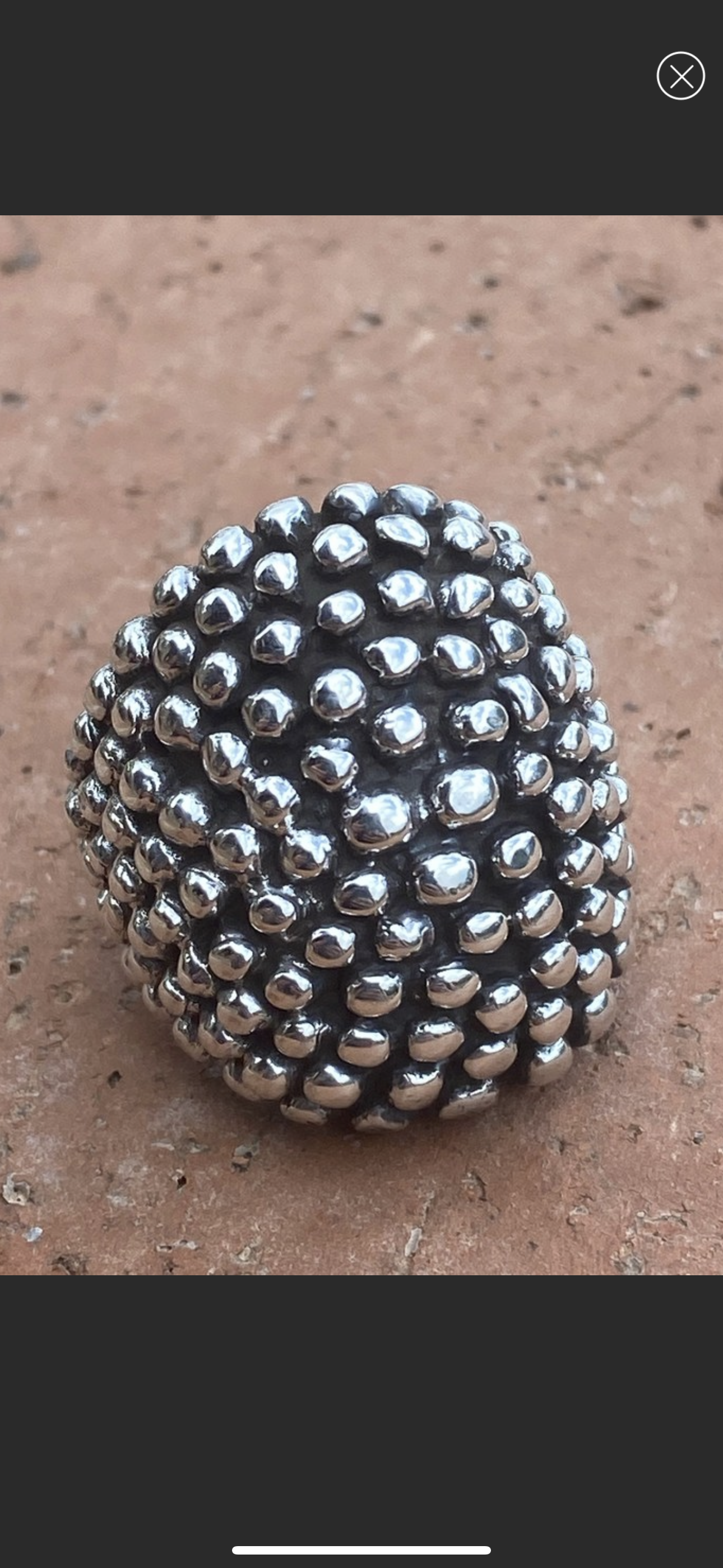 Navajo Sterling Silver Ball Dome Ring