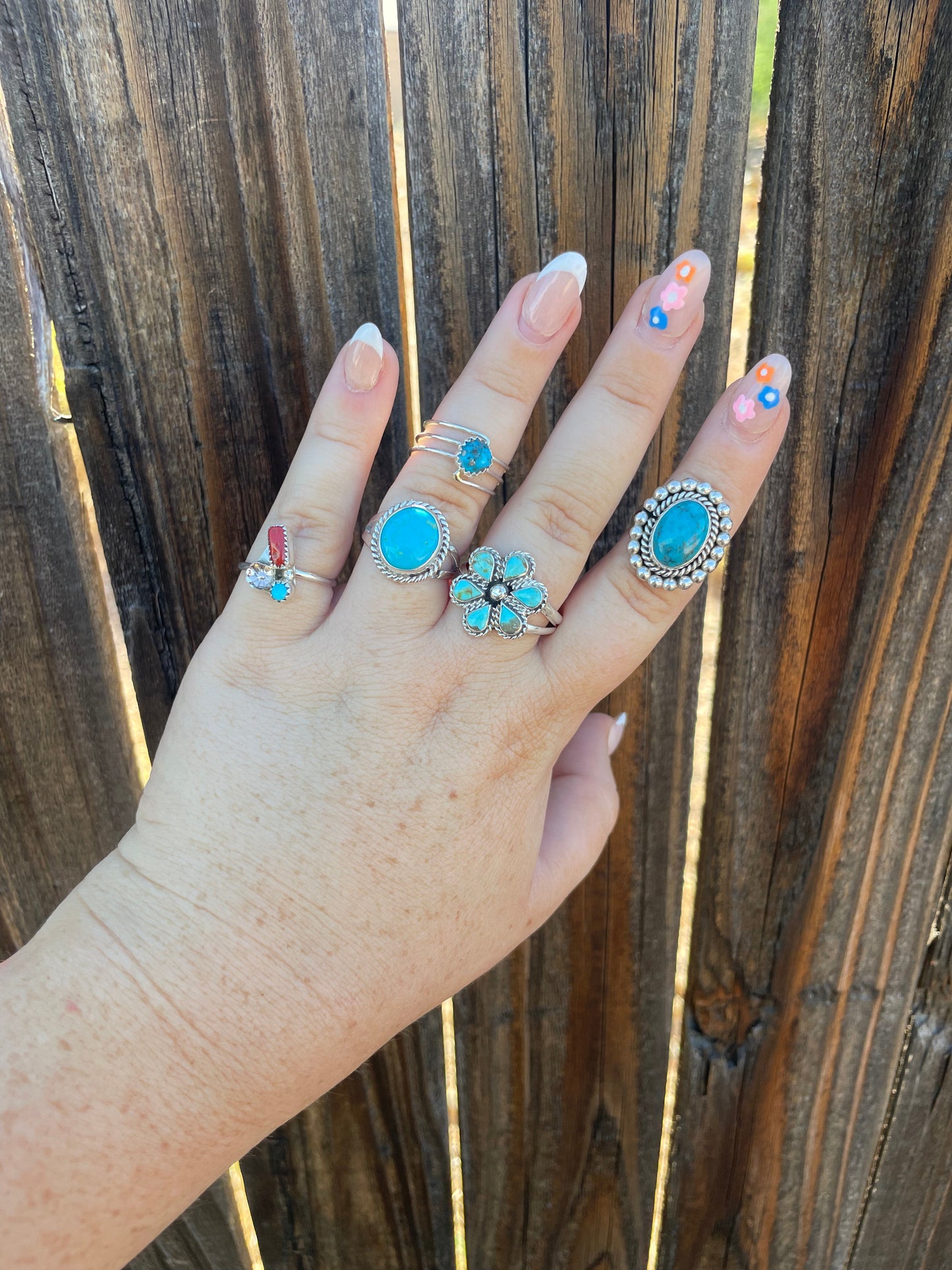 The Mini Navajo Turquoise & Sterling Silver Single Stone Ring