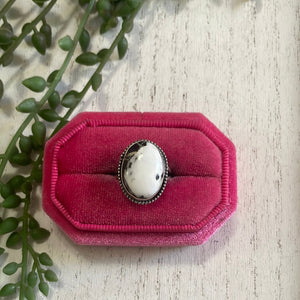 Navajo Sterling Silver & White Buffalo Ring