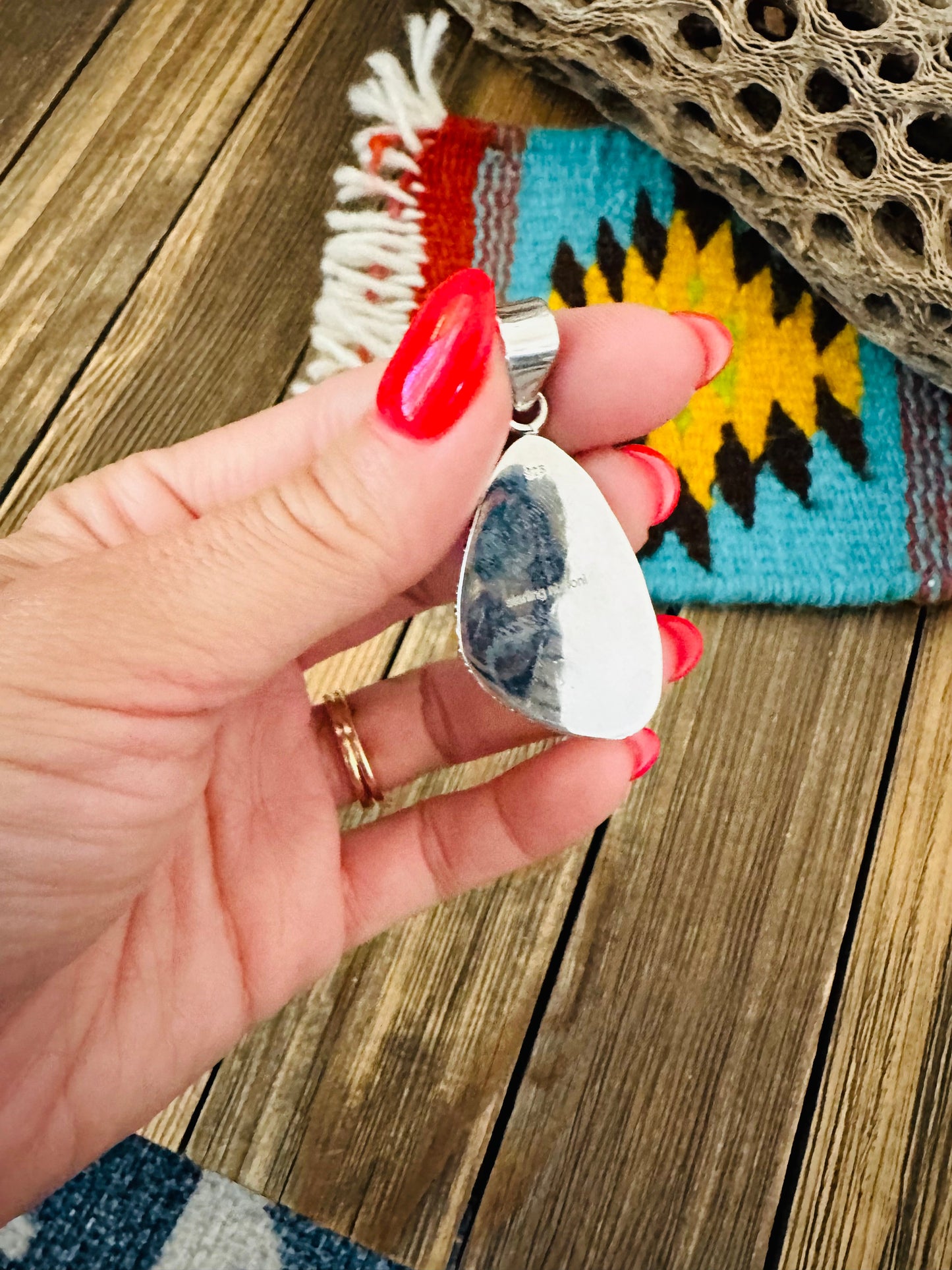 Handmade Sterling Silver & Queen Pink Conch Shell Pendant