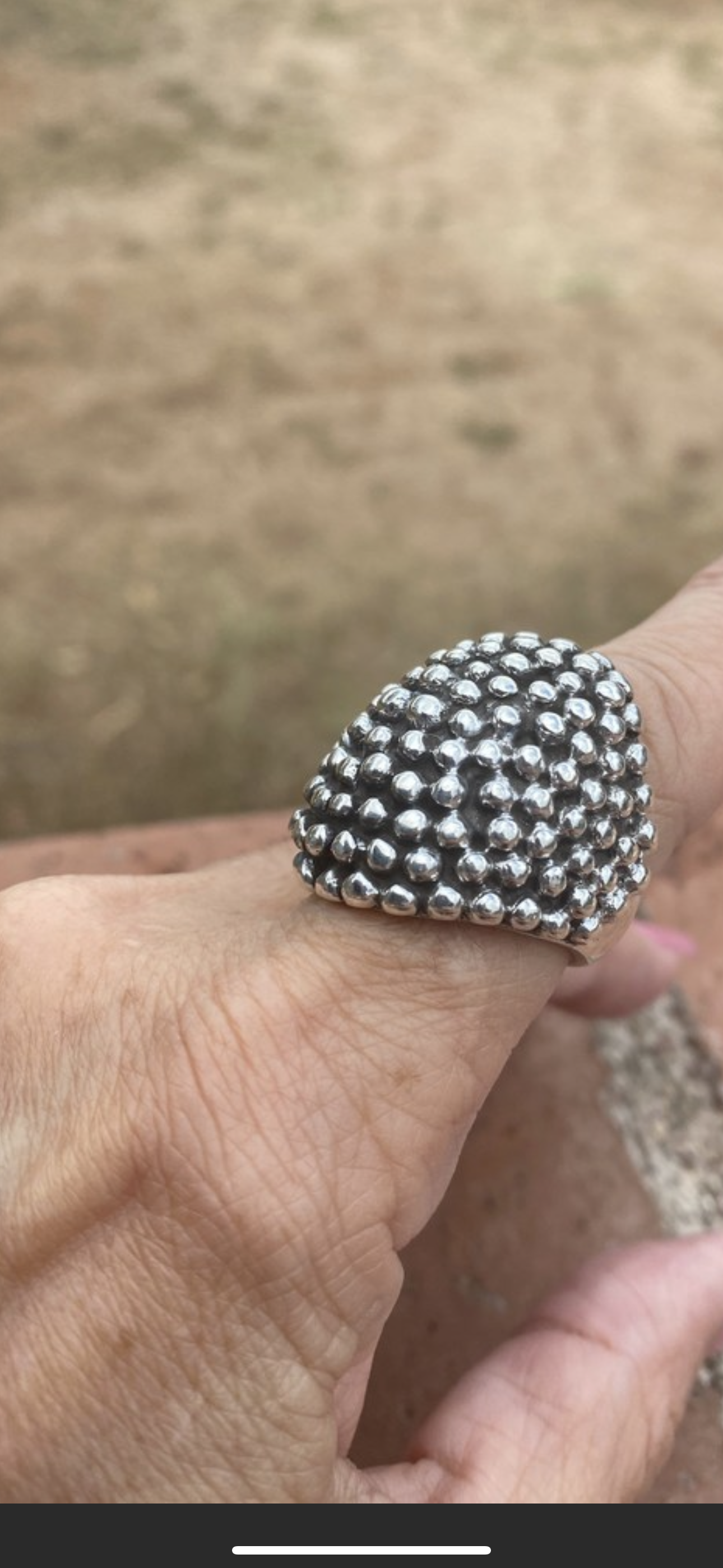 Navajo Sterling Silver Ball Dome Ring