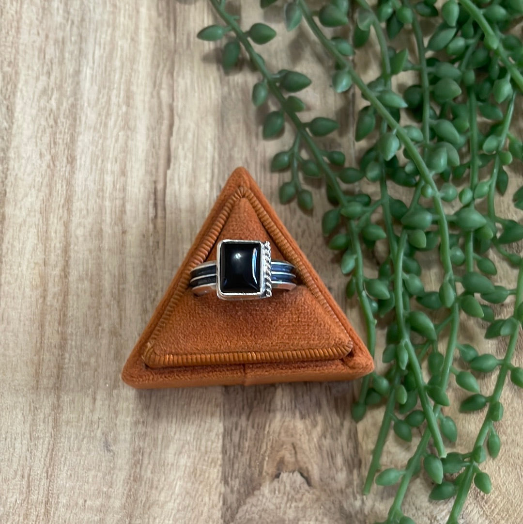 “The Dangerous” Navajo Black Onyx & Sterling Silver Ring