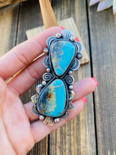 Load image into Gallery viewer, Navajo Kingman Turquoise &amp; Sterling Silver Adjustable Ring