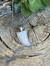 Load image into Gallery viewer, Navajo White Buffalo &amp; Sterling Silver Southwest Pendant