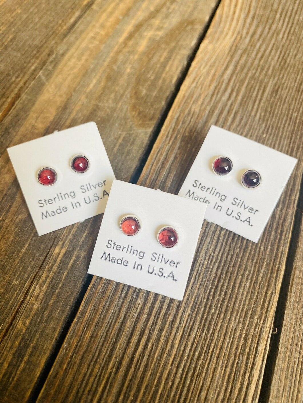 Beautiful Navajo Amethyst and Sterling Silver Studs