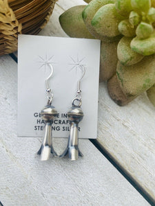 Navajo Sterling Silver Blossom Dangle Earrings
