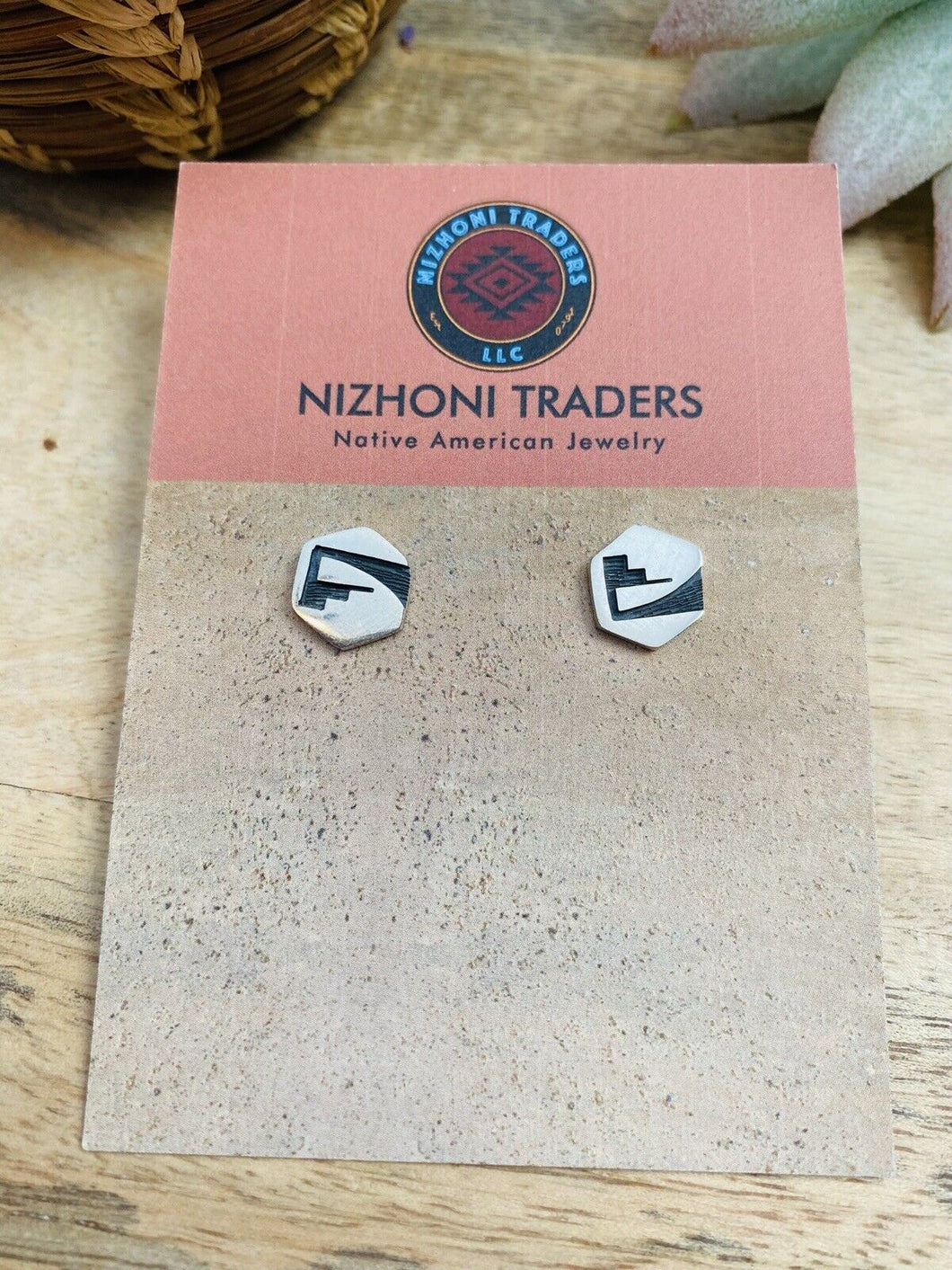 Hopi Overlaid Sterling Silver Stud Earrings
