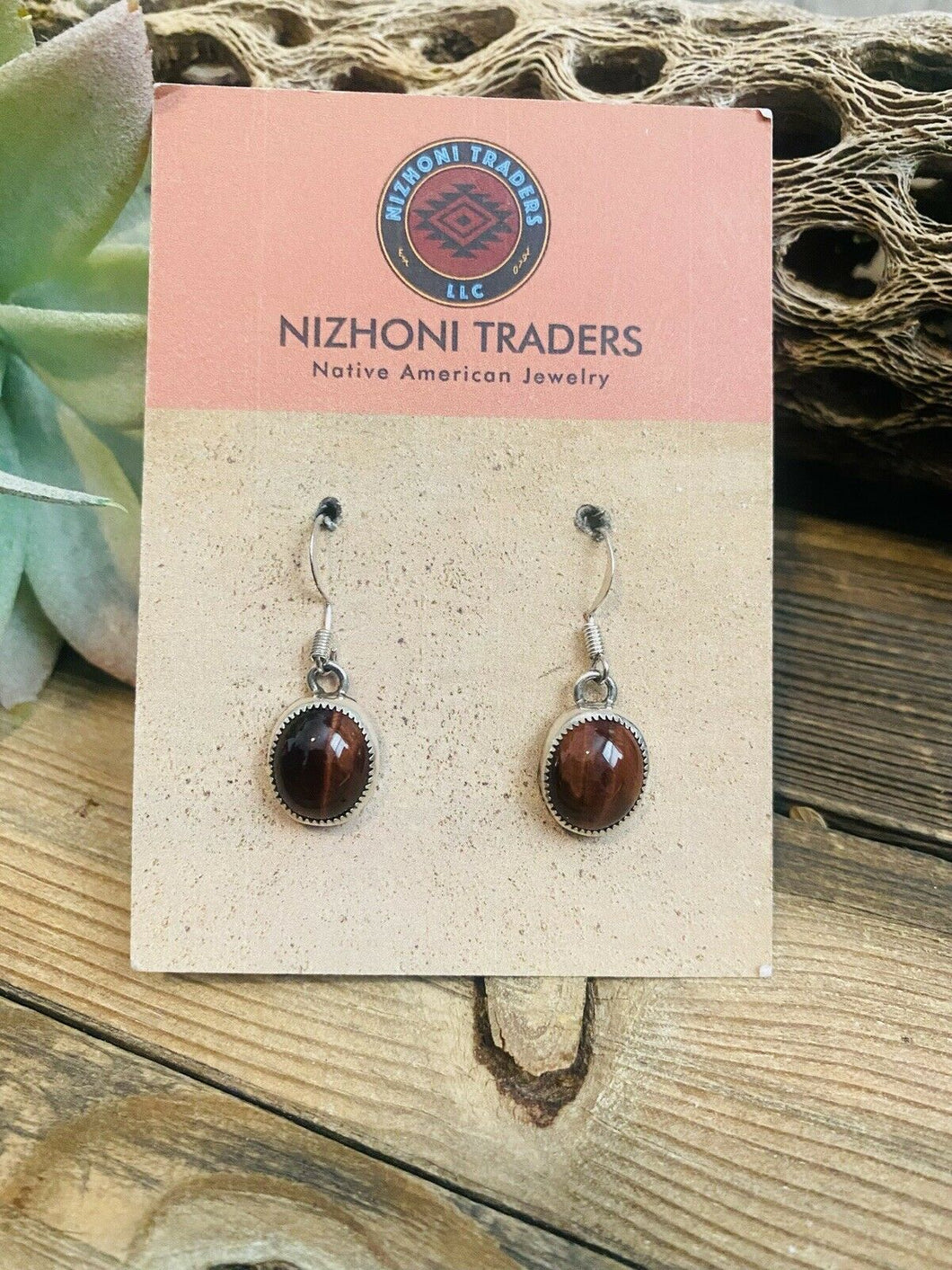 Vintage Old Pawn Navajo Labradorite & Sterling Silver Dangle Earrings