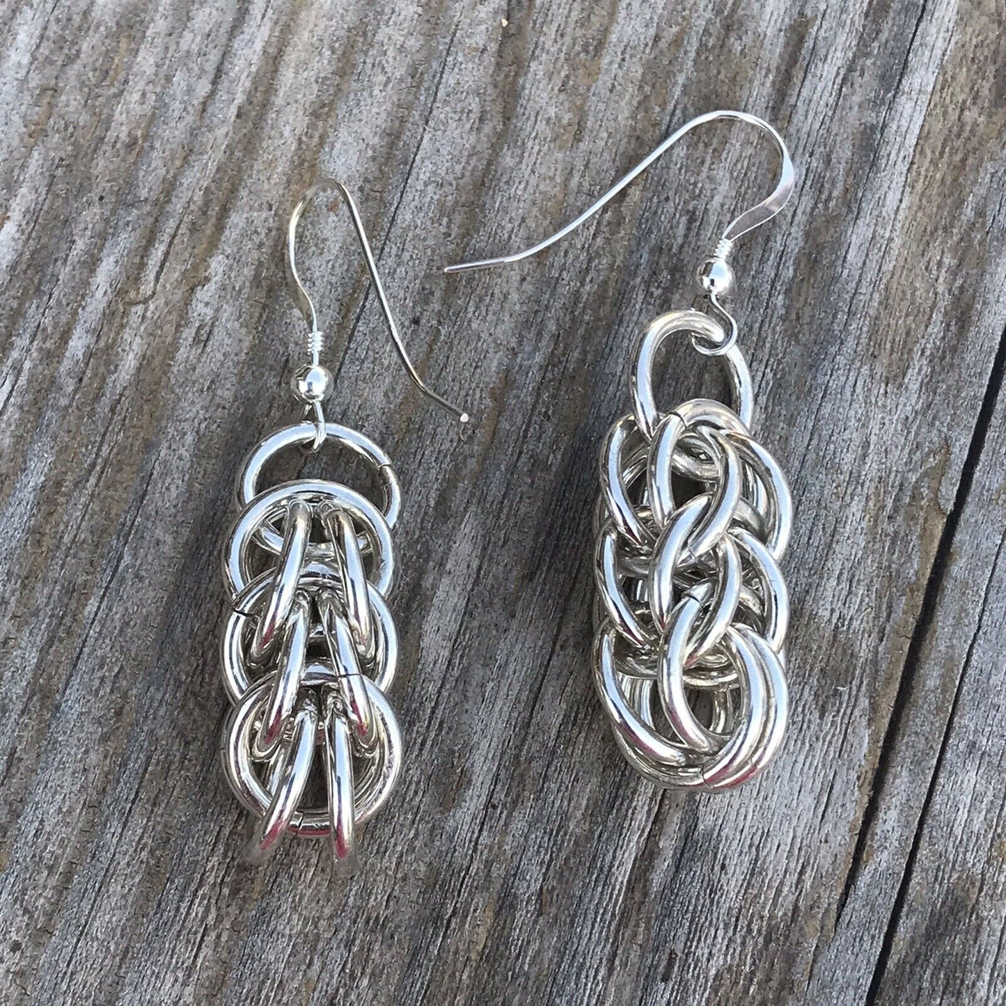 Navajo Sterling Silver Chain Link Dangle Earrings