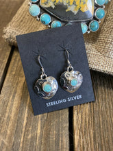 Load image into Gallery viewer, Navajo Sterling Silver Turquoise Heart Dangle Earrings