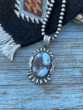 Load image into Gallery viewer, Sheila Tso Golden Hill’s Turquoise &amp; Sterling Silver Pendant Signed