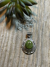 Load image into Gallery viewer, Navajo Sterling Silver &amp; Sonoran Gold Turquoise Necklace Signed V. Chee