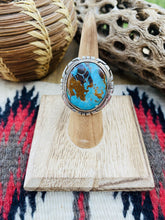 Load image into Gallery viewer, Navajo Royston Turquoise &amp; Sterling Ring Size 5 Signed