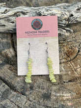 Load image into Gallery viewer, Navajo Sterling Silver Yellow Quartz Chip Dangle Earrings