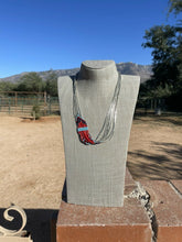 Load image into Gallery viewer, Navajo Liquid Silver &amp; Multi Stone Beaded Cascading Necklace