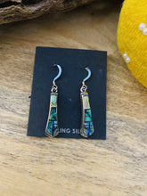 Load image into Gallery viewer, Navajo Natural Opal And Sterling Silver Inlay Dangle Earrings