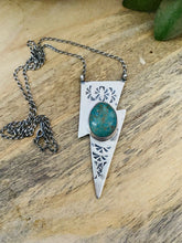 Load image into Gallery viewer, Navajo Sterling Silver &amp; Turquoise Lightning Necklace