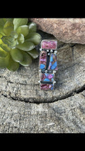 Load image into Gallery viewer, Navajo Pink Dream Mohave &amp; Sterling Silver 5 Stone Ring