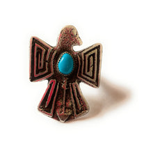Load image into Gallery viewer, Navajo Sterling Silver &amp; Turquoise Thunderbird Ring